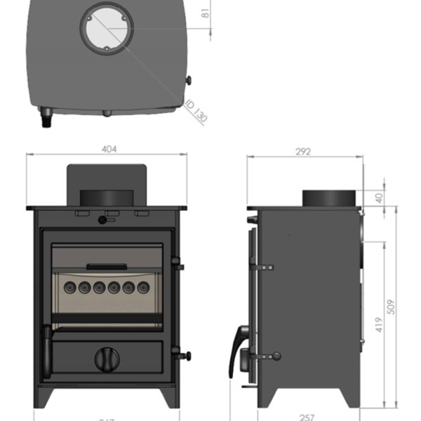 Charlton & Jenrick Fireline-FX5 Dimensions