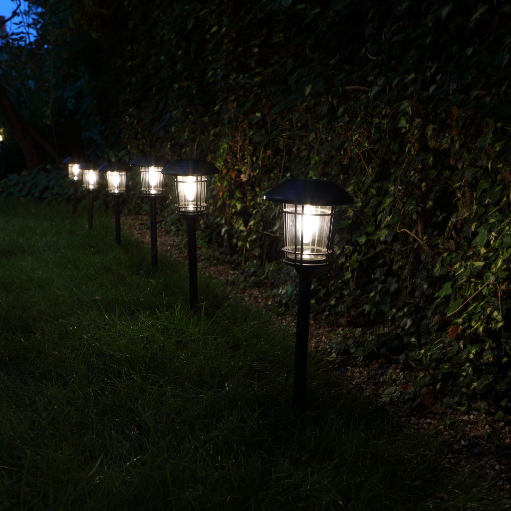 NOMA Garden Lighting Solar Metal Cage Stake Lights Speyside Store