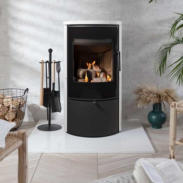 Arada Lagom White Ceramic 1 Wood Burning Stove