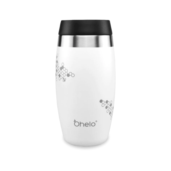 Ohelo Sustainable Tumblers Travel Mugs - White Bee