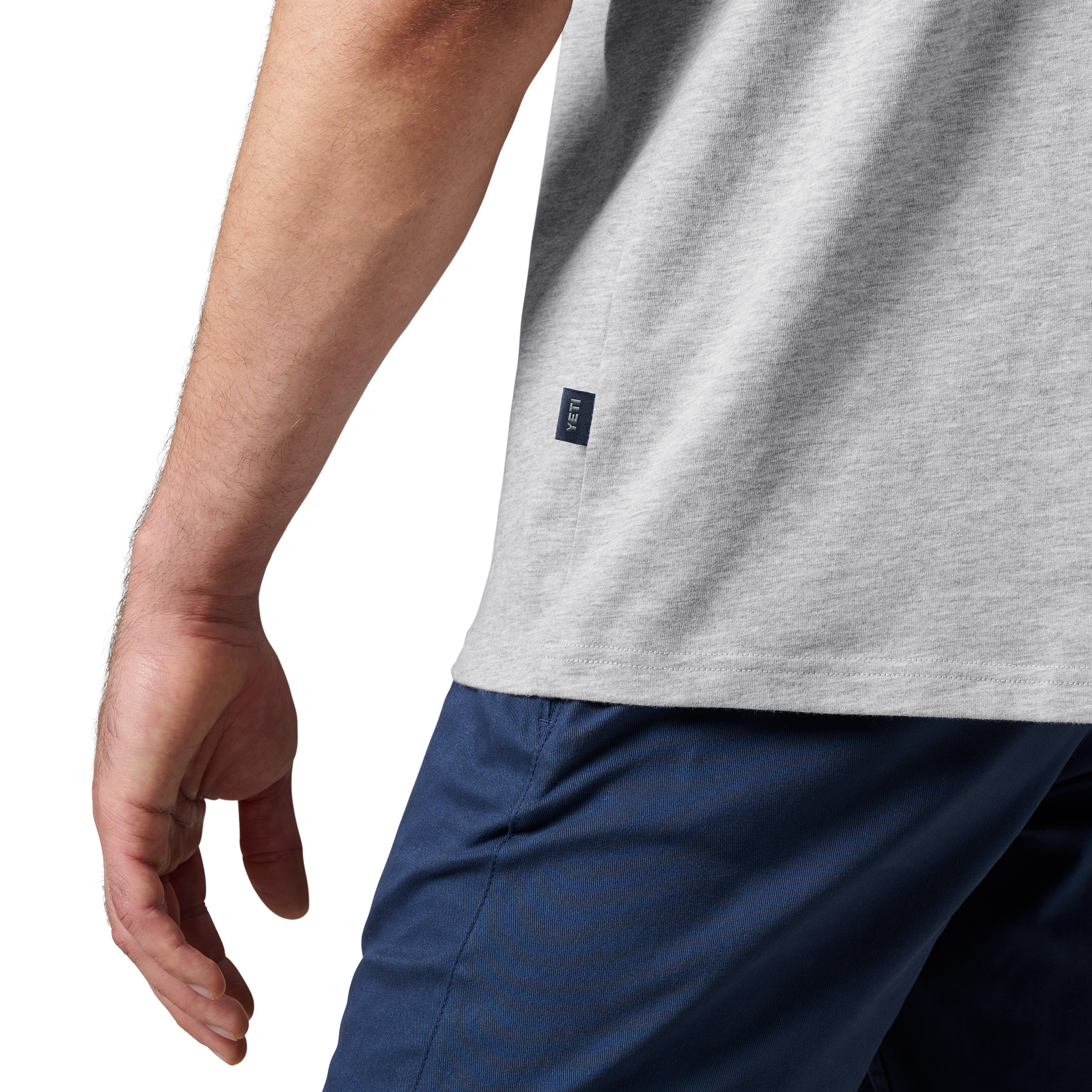 YETI® Logo Badge C&S T-Shirt – Grey/Navy - Image 4