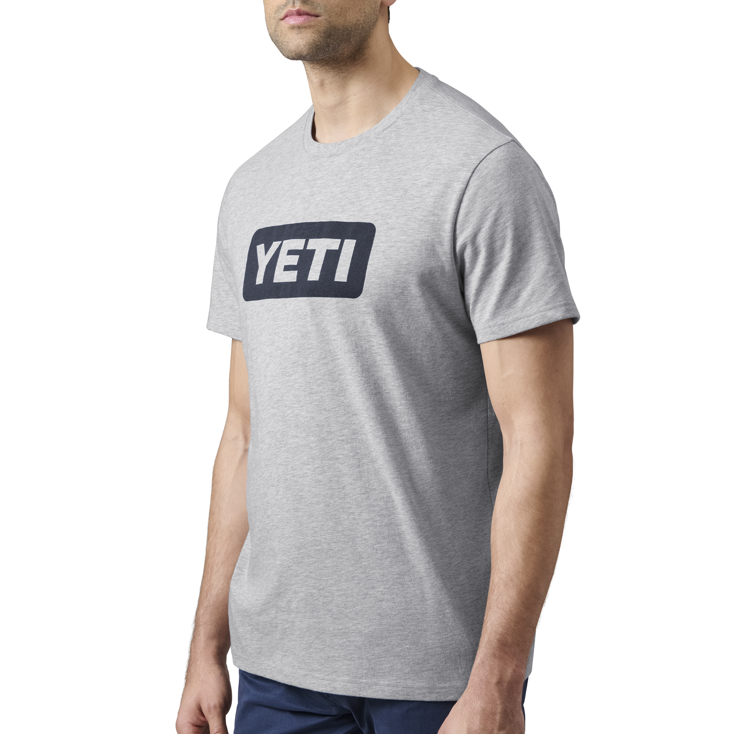 YETI® Logo Badge C&S T-Shirt – Grey/Navy - Image 2