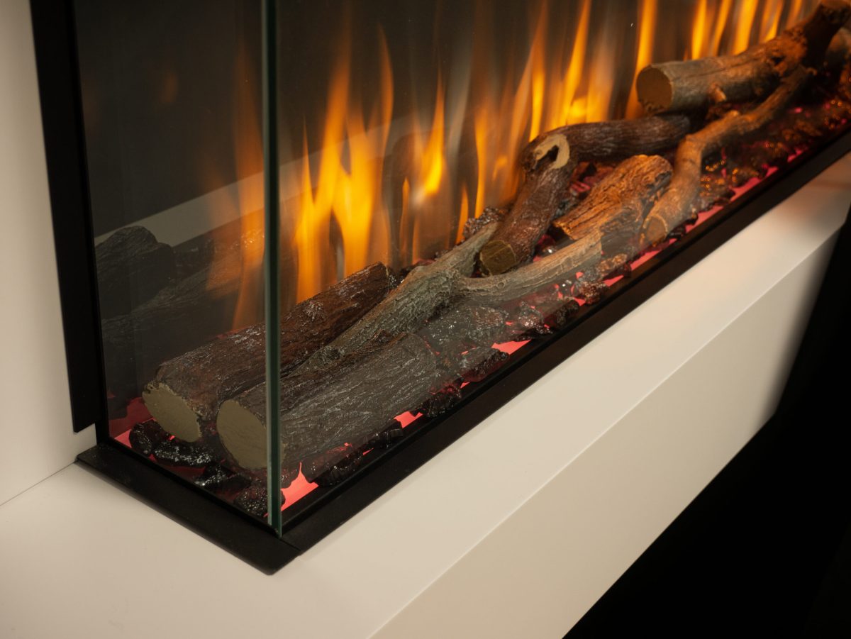 iRange Slimline Woodland Log Fuel Bed Orange Flame scaled 1