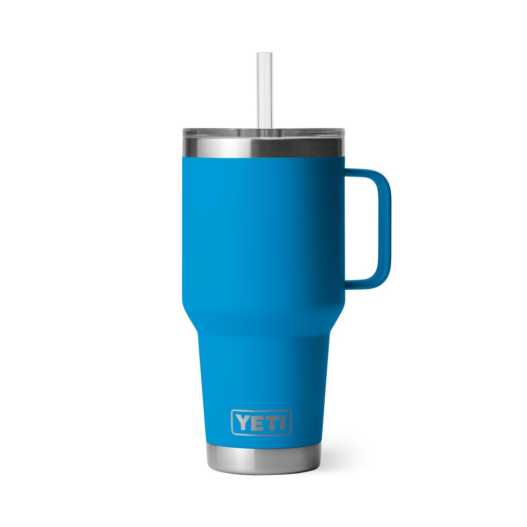 YETI Wholesale drinkware Rambler 35oz Straw Mug Big Wave Blue Front 0165 B 2400x2400
