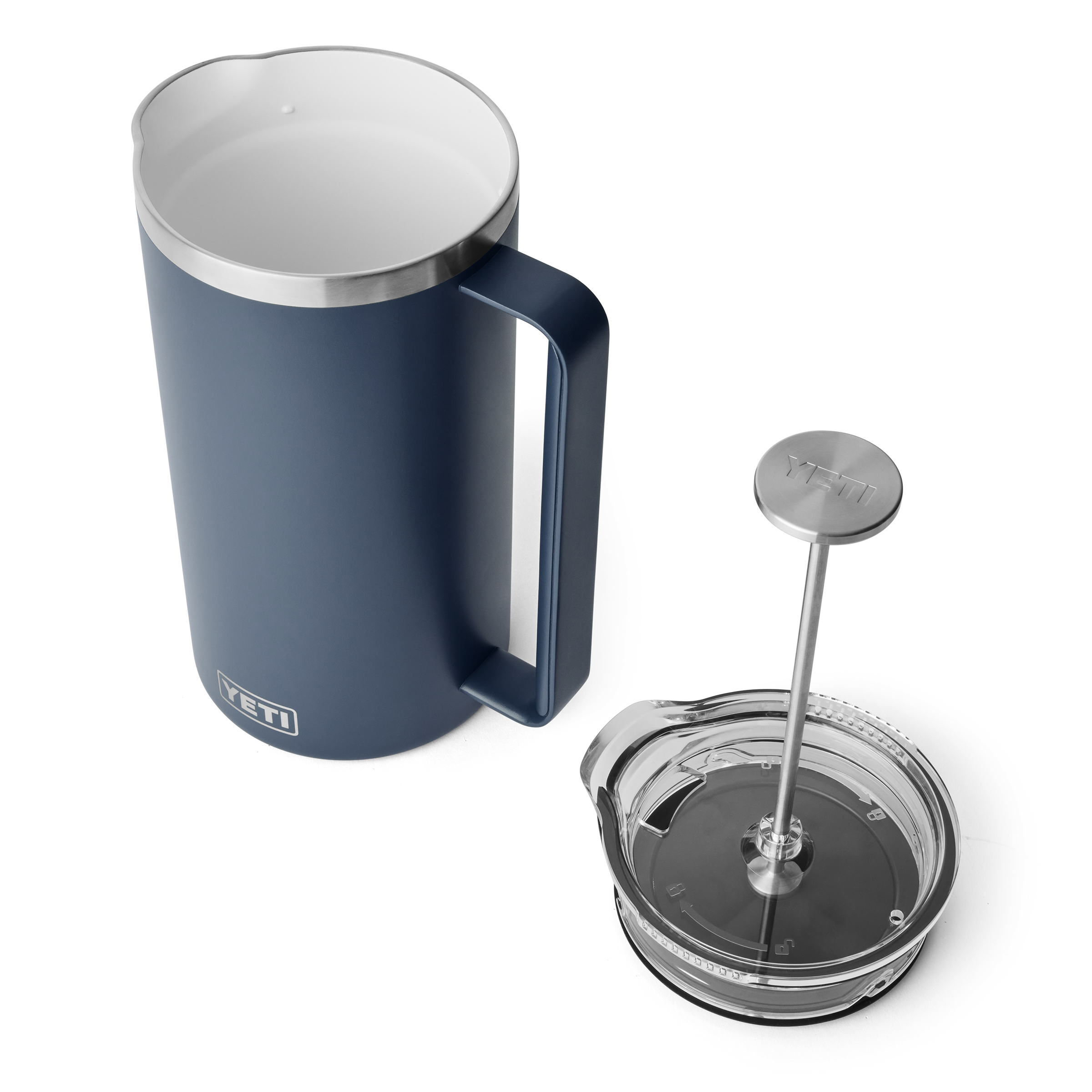 70000001803_21071501854_YETI_Wholesale_site_studio_drinkware_FrenchPress_64_Navy_3QTER_Lid_3992_2400x2400 YETI® 64 oz French Press - Image 3