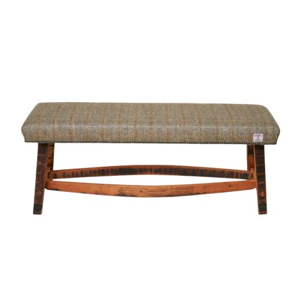 Darach Tun Harris Tweed Bench