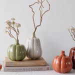 Glazed Pumpkin Bud Vase, Ivyline