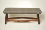 Darach Tun Harris Tweed Bench - Image 2