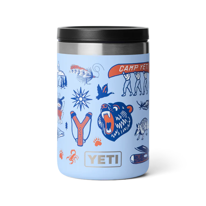 70000006650_21071508015_Site_Studio_Outdoor_Living_Rambler_Food_Jar_16oz_BSB_Summer_Camp_Front_1518_B YETI® 16oz Insulated Food Jar - Image 1