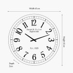 Black Wood Effect Round Wall Clock - Image 9