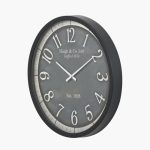 Black Wood Effect Round Wall Clock - Image 5