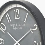 Black Wood Effect Round Wall Clock - Image 8