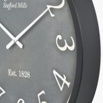 Black Wood Effect Round Wall Clock - Image 3