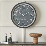 Black Wood Effect Round Wall Clock - Image 2